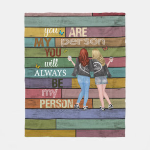 Couverture Polaire Vintage Bestfriend Blanche