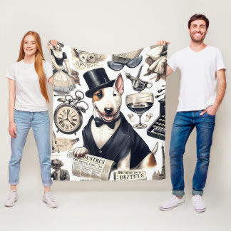 Couverture Polaire Vintage Bull Terrier Motif
