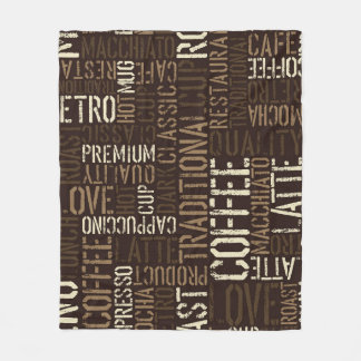 Couverture Polaire Vintage café expérience Motif sans couture