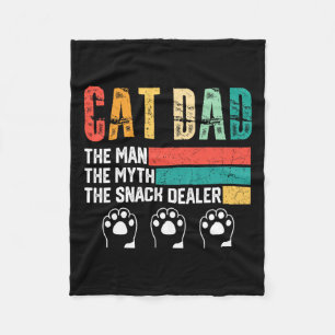Couverture Polaire Vintage Chat Papa L'Homme Le Mythe Snack Dealer Fe
