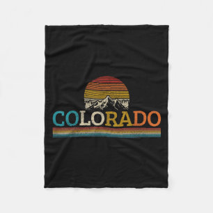 Couverture Polaire Vintage Colorado Souvenir - Mens Black Small Clic