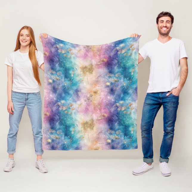 Couverture Polaire Vintage Dandelion Abstract Pattern (2) (En situation)