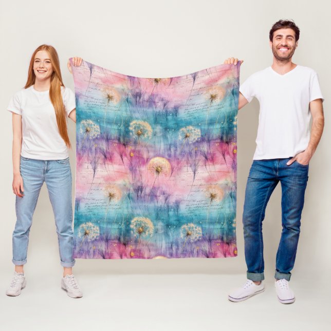 Couverture Polaire Vintage Dandelion Abstract Pattern (6) (En situation)