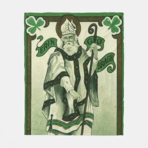 Couverture Polaire Vintage - Erin Go Bragh - Vœux de la Saint-Patrick
