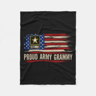 Couverture Polaire Vintage Fière Armée Grammy Drapeau Américain Vétér