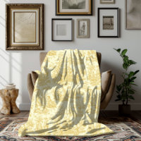 Vintage fleuri rétro toile jaune de jouy