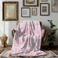 Vintage floral rétro rose de jouy