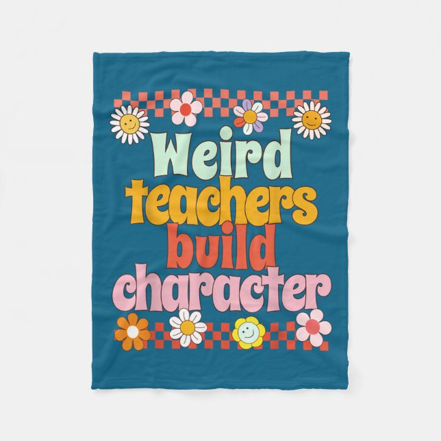 Couverture Polaire Vintage Funny Retro Motivational Teacher Retro  (Devant)