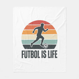 Couverture Polaire Vintage Futbol est la vie conception de maillot de