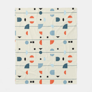 Couverture Polaire Vintage géométrique : motif transparent du milieu