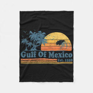 Couverture Polaire Vintage Golfe Du Mexique Est 1550 Retro Beach Suns
