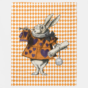 Couverture Polaire Vintage Halloween White Rabbit Alice Au Pays Des M