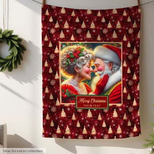Couverture Polaire Vintage M. & Mme Claus Blanket Parfait Noël
