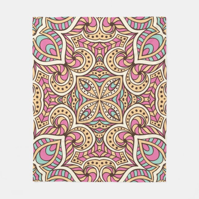 Couverture Polaire Vintage Main tiré Islam Motif (Devant)
