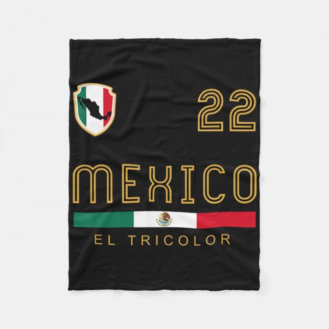 Couverture Polaire Vintage Mexico Footbyll Flags Fan Gift  (Devant)