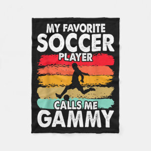 Couverture Polaire Vintage Mon Joueur De Football Favori M'appelle Ga