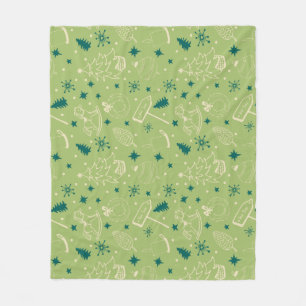 Couverture Polaire Vintage Noël Art Motif One Little Christmas