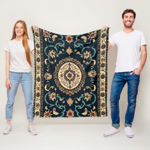 Couverture Polaire Vintage persan ornemental