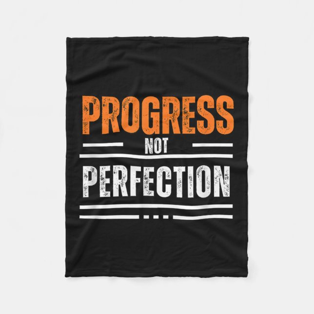 Couverture Polaire Vintage Progress Not Perfection Motivational Phras (Devant)