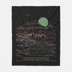 Couverture Polaire Vintage Retro Badlands National Park Dakota du Sud
