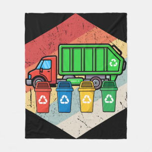 Couverture Polaire Vintage Retro Recyclage des ordures Enfants Garbag