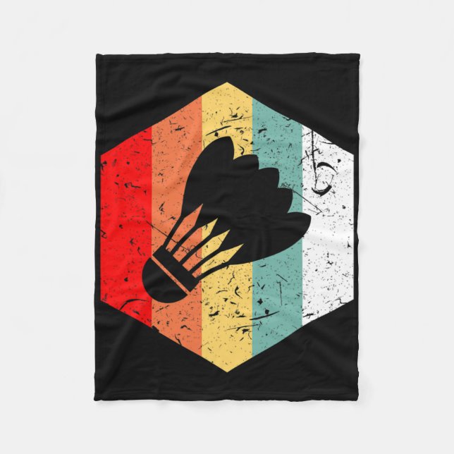 Couverture Polaire Vintage Retro Shuttle Funny Badminton Cadeau (Devant)