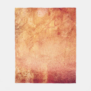 Couverture Polaire Vintage rouge jaune orange rétro
