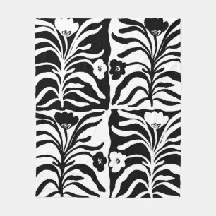 Couverture Polaire Vintage sans couture dessinée à la main florale un
