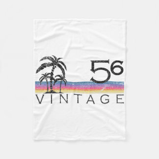 Couverture Polaire Vintage Surfing 1956 Pacific Ocean Sunset Birthday