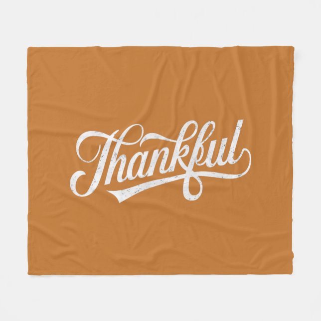 Couverture Polaire Vintage Thanksgiving Cadeau d'automne (Devant (Horizontal))