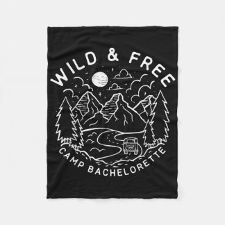 Couverture Polaire Vintage Wild &amp; Free Camp Fête de Bachelorette 