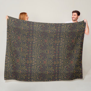 Couverture Polaire Vintage William Morris Violet et Columbine