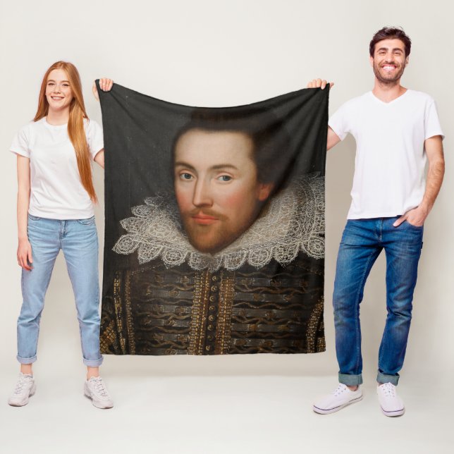 Couverture Polaire Vintage William Shakespeare Portrait (En situation)