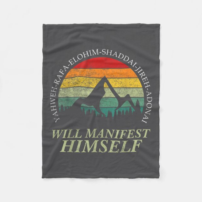 Couverture Polaire Vintage Yahweh - Will Manifest Himself Worshiper C (Devant)