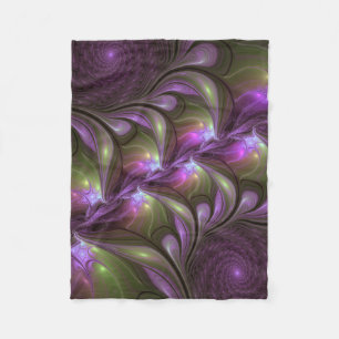 Couverture Polaire Violet Abstrait violet violet kaki fractal