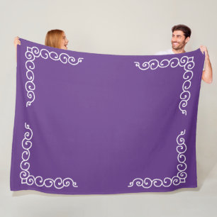 Couverture Polaire Violet avec angle de défilement blanc