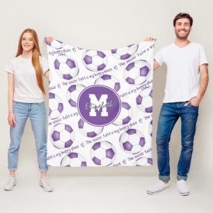 Couverture Polaire violet de poule Le terrain de football est mon end