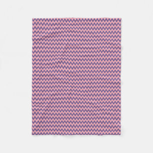 Couverture Polaire Violet et nuances de rose chevron