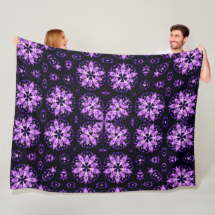 Couverture Polaire Violet Flame Spirit Mandala Quilt Motif