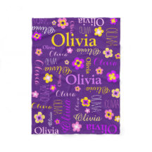 Violet rose jaune filles nom Olivia fleur