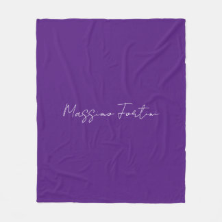 Couverture Polaire Violet Royal Élégant Minimaliste Calligraphie