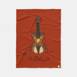 Couverture Polaire Violon drôle mignon
