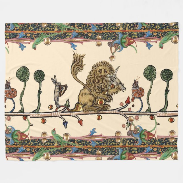 Couverture Polaire Violoniste Lion, Hare (Devant (Horizontal))