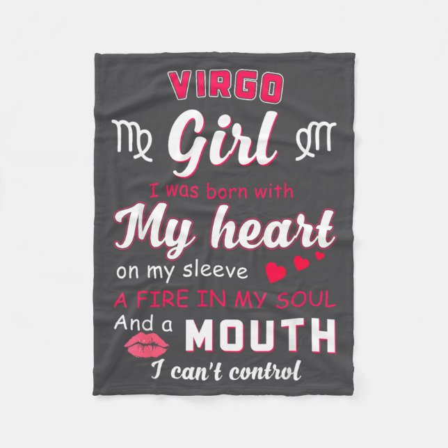 Couverture Polaire Virgo Girl Funny Quote With Zodiac Sign Birthday I (Devant)