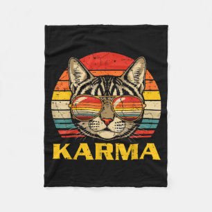 Couverture Polaire Visage de Chat Lunettes Karma Drôle Chatons Chat H