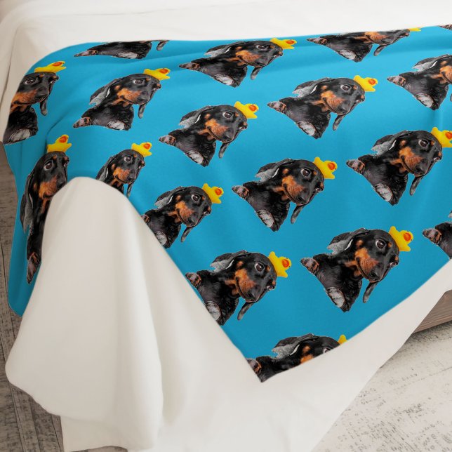 Couverture Polaire Visage de chien personnalisé drôle (Funny Personalized Dog Face Fleece Blanket
)