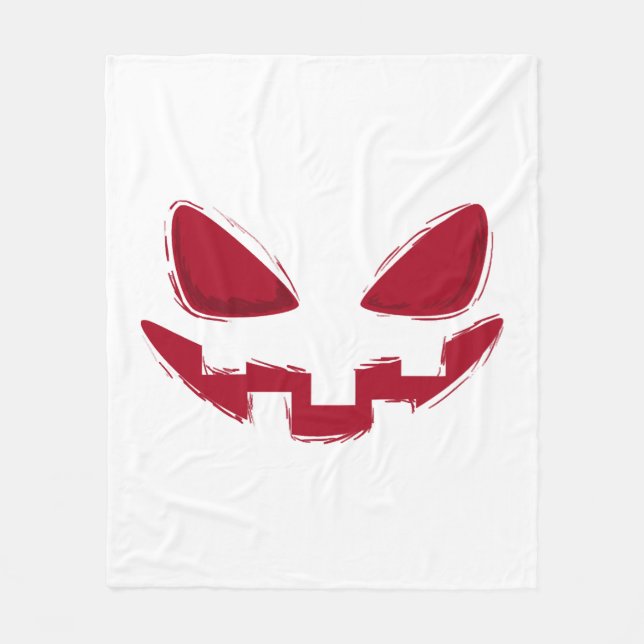 Couverture Polaire Visage de citrouille d'Halloween   (Devant)