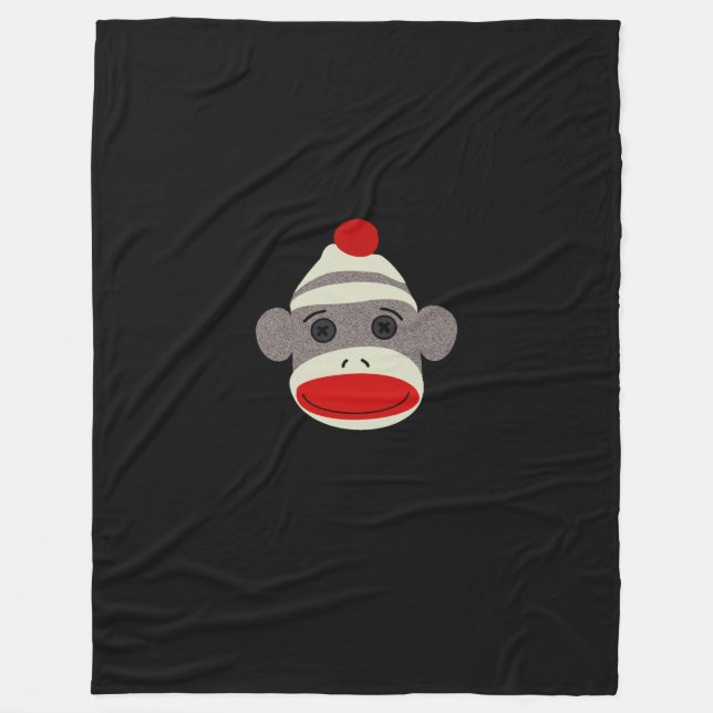 Couverture Polaire Visage de singe de chaussette (Devant)
