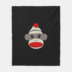 Couverture Polaire Visage de singe de chaussette