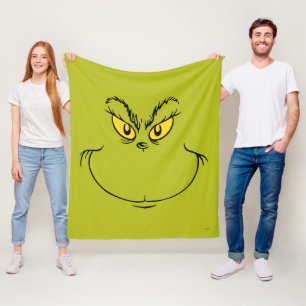Couverture Polaire Visage du Dr Grinch lors de son vol de Noël